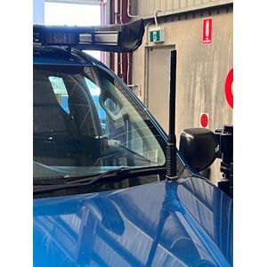 Scrub King Bonnet Hinge UHF Antenna Bracket to suit Mitsubishi Triton MQ 2015 - 2018 (Stainless Steel)