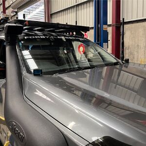 Scrub King Bonnet Hinge Ditch Light Bracket to suit Nissan Navara 2015 - 2024 (Stainless Steel)