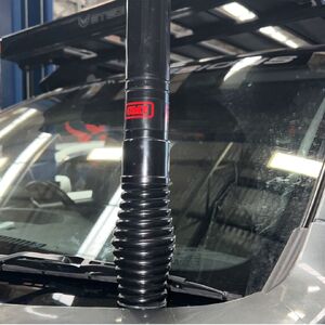 Scrub King Bonnet Hinge UHF Antenna Bracket to suit Nissan Navara 2015 - 2024 (Stainless Steel)