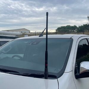 Scrub King Bonnet Hinge UHF Antenna Bracket to suit Toyota Fortuner 2015 - 2024 (Stainless Steel)