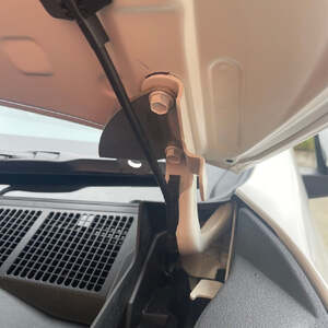 Scrub King Bonnet Hinge UHF Antenna Bracket to suit Toyota Hilux 2015 - 2024 (Stainless Steel)