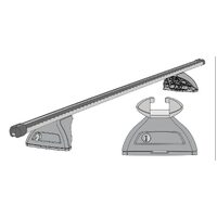 Prorack Heavy Duty Bar Half Kit 120cm (Silver)