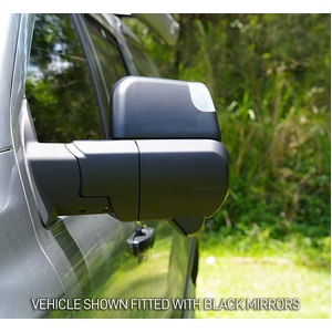 MSA 4x4 Power Fold Towing Mirrors for Holden Colorado 2012 - 2020 (Black, Electric, Indicators, Power Fold)