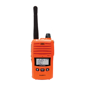GME 5/1 Watt UHF CB Handheld Radio including Accessories - Twin Pack - Blaze Orange