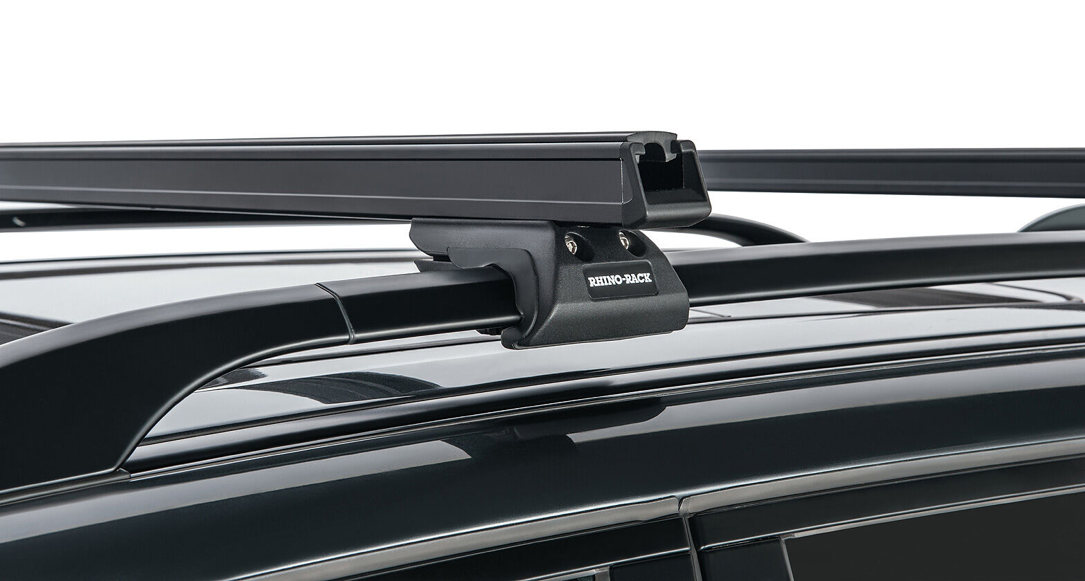 Rhino HD CXB Black 2 Bar Roof Rack for HOLDEN Colorado 4dr Ute Crew Cab