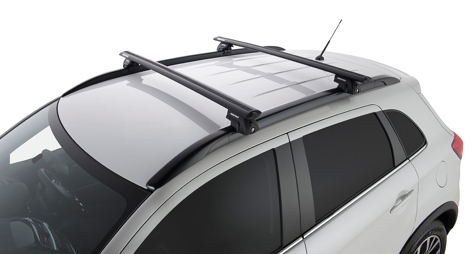 Rhino SX Black 2 Bar Roof Rack for MITSUBISHI ASX XA/XB 4dr SUV (Flush