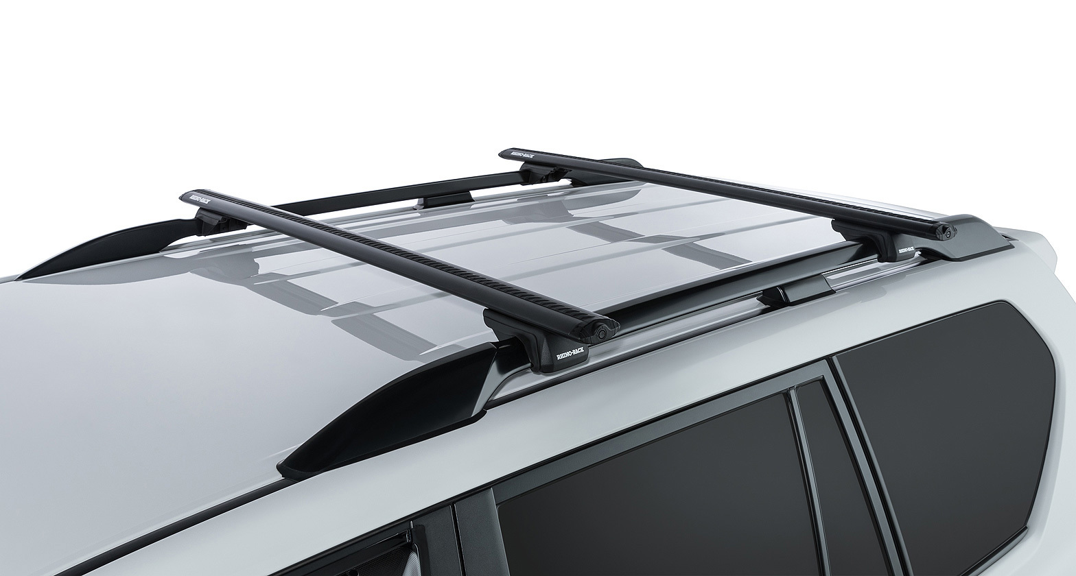 Rhino Vortex RX Black 2 Bar Roof Rack for TOYOTA Prado 150 Series 3dr