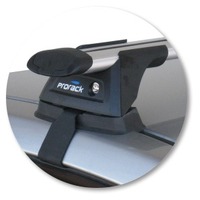 Prorack Silver 2 Bar Aero Through Bar kit to suit Nissan Tiida 4dr Sedan (2004 - 2012)