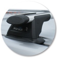 Prorack Silver 2 Bar Aero Through Bar kit to suit Toyota Land Cruiser Prado 150 Series 5dr SUV (12/2009 - Current)