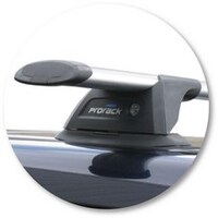 Prorack Silver 2 Bar Aero Through Bar kit to suit Mitsubishi Pajero LWB NM/NP 5dr SUV (5/2000 - 10/2006)