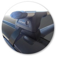 Prorack Silver 2 Bar Aero Through Bar kit to suit Toyota HiLux Double Cab 4dr Ute (2012 - 9/2015)