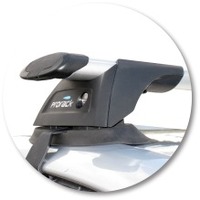 Prorack Silver 2 Bar Aero Through Bar kit to suit Volkswagen Golf Mk5 5dr Hatch (8/2004 - 2/2009)