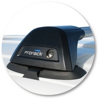 Prorack Silver 2 Bar Aero Flush Bar kit to suit Ford Ranger Crew Cab 4dr Ute (11/2006 - 2011)