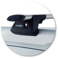 Prorack Silver 2 Bar Aero Through Bar kit to suit Volvo XC70 5dr Wagon (3/2004 - 2007)