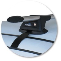 Prorack Silver 2 Bar Aero Through Bar kit to suit Mitsubishi Triton Double Cab 4dr Ute (11/1996 - 6/2006)