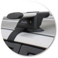 Prorack Silver 2 Bar Aero Through Bar kit to suit Toyota Highlander 5dr SUV (11/2003 - 7/2007)