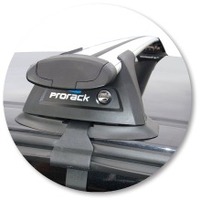 Prorack Black 2 Bar Aero Through Bar kit to suit Isuzu D-Max Double Cab 4dr Ute (2009 - 2012)