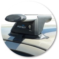 Prorack Silver 2 Bar Aero Through Bar kit to suit Skoda Octavia II 4dr Liftback (2004 - 2009)