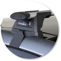 Prorack Silver 2 Bar Aero Through Bar kit to suit Hyundai ix35 5dr SUV (2010 - 2015)