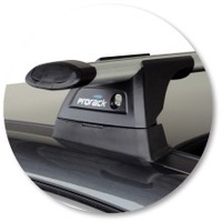 Prorack Black 2 Bar Aero Through Bar kit to suit Peugeot 3008 5dr SUV (2010 - 2016)