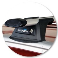 Prorack Silver 2 Bar Aero Through Bar kit to suit Kia Sportage 5dr SUV (2010 - 2015)