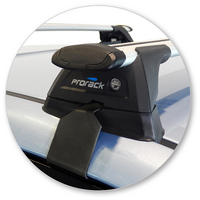 Prorack Silver 2 Bar Aero Through Bar kit to suit Hyundai Elantra 4dr Sedan (7/2011 - 2016)