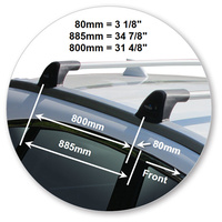 Prorack Silver 2 Bar Aero Flush Bar kit to suit Honda CR-V N/Sport N 5dr SUV (2012 - 2015)