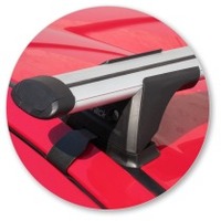 Prorack Silver 2 Bar Aero Through Bar kit to suit Toyota Aqua 5dr Hatch (2012 - 2019)