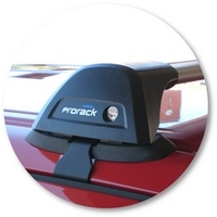 Prorack Silver 2 Bar Aero Flush Bar kit to suit Nissan Navara D40 Double Cab 4dr Ute (12/2005 - 5/2015)