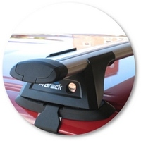 Prorack Black 2 Bar Aero Through Bar kit to suit Nissan Navara D40 Double Cab 4dr Ute (12/2005 - 5/2015)