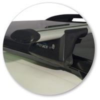 Prorack Silver 2 Bar Aero Through Bar kit to suit Porsche Cayenne 5dr SUV (2010 - 2018)