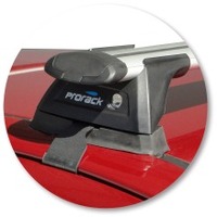 Prorack Silver 2 Bar Aero Through Bar kit to suit Hyundai i20 5dr Hatch (5/2010 - 2014)