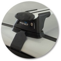 Prorack Silver 2 Bar Aero Through Bar kit to suit Kia Sportage 5dr SUV (2010 - 2015)