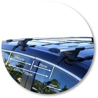 Prorack Silver 2 Bar Aero Through Bar kit to suit Mazda CX-9 5dr SUV (2007 - 6/2016)