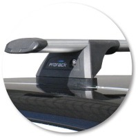 Prorack Silver 2 Bar Aero Through Bar kit to suit Porsche Cayenne 5dr SUV (2002 - 2010)