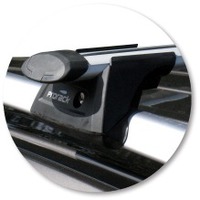 Prorack Silver 2 Bar Aero Through Bar kit to suit Mitsubishi Outlander MK II 5dr SUV (10/2009 - 2012)