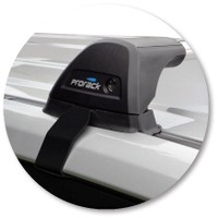 Prorack Silver 2 Bar Aero Flush Bar kit to suit Toyota Highlander 5dr SUV (2007 - 2013)