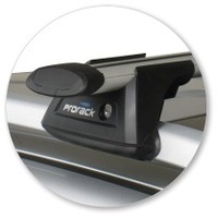 Prorack Black 2 Bar Aero Through Bar kit to suit SsangYong Korando 5dr SUV (2011 - 2019)