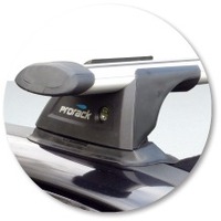 Prorack Silver 2 Bar Aero Through Bar kit to suit Holden Barina 3dr Hatch (2000 - 2006)