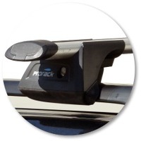 Prorack Silver 2 Bar Aero Through Bar kit to suit Subaru Impreza 5dr Hatch (10/2000 - 8/2007)