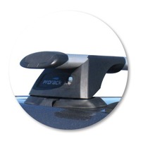 Prorack Black 2 Bar Aero Through Bar kit to suit Holden Colorado Double Cab 4dr Ute (7/2008 - 2012)