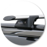 Prorack Silver 2 Bar Aero Through Bar kit to suit Toyota Land Cruiser Prado 120 Series 5dr SUV (3/2003 - 11/2009)