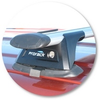 Prorack Black 2 Bar Aero Through Bar kit to suit Ford Courier Double Cab 4dr Ute (2/1999 - 10/2006)