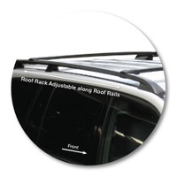 Prorack Silver 2 Bar Standard Rail Bar kit to suit Toyota Highlander 5dr SUV (11/2003 - 7/2007)