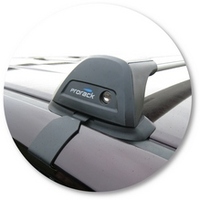 Prorack Silver 2 Bar Aero Flush Bar kit to suit Toyota HiLux Double Cab 4dr Ute (5/2005 - 2012)