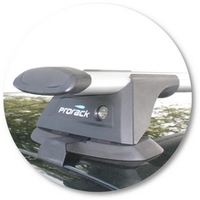 Prorack Silver 2 Bar Aero Through Bar kit to suit Ford Falcon BA/BF 5dr Wagon (11/2002 - 4/2008)