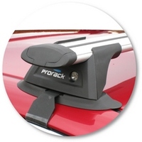 Prorack Silver 2 Bar Aero Through Bar kit to suit Toyota Camry 4dr Sedan (8/2006 - 2/2012)