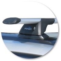 Prorack Silver 2 Bar Aero Through Bar kit to suit Toyota Caldina 5dr Wagon (2002 - 2007)