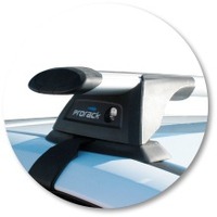 Prorack Silver 2 Bar Aero Through Bar kit to suit Ford Focus 5dr Hatch (7/2005 - 6/2011)