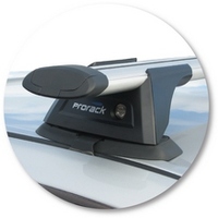 Prorack Silver 2 Bar Aero Through Bar kit to suit Toyota Camry 4dr Sedan (9/1997 - 9/2002)